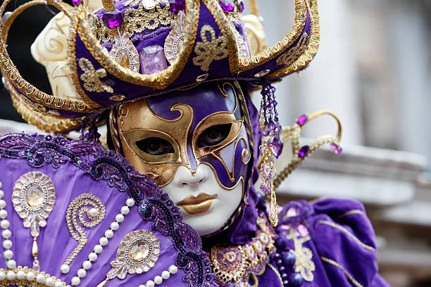 maschera veneziana - carnevale venezia foto e immagini stock