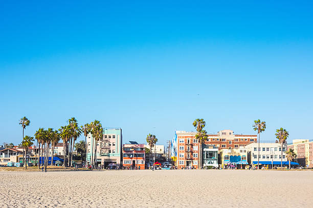 Venice Beach houses, California, USA stock photo