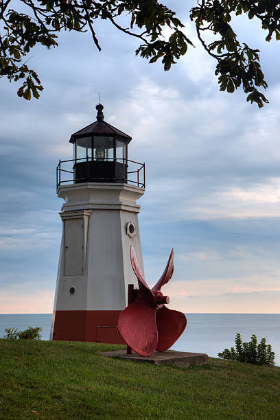 Vermillion Point Lighthouse stock photo