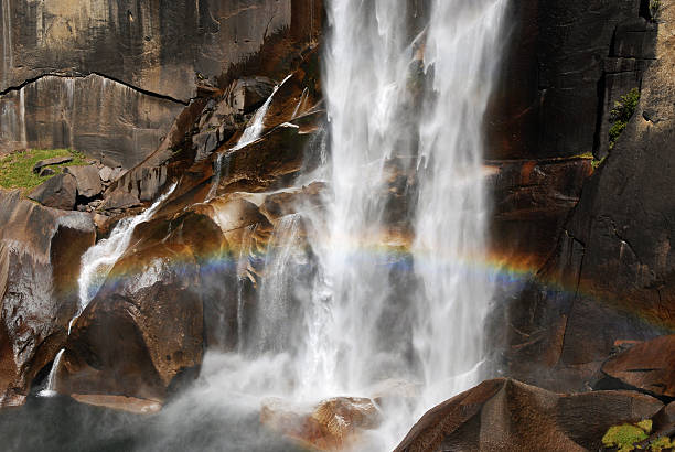 Vernal Falls Rainbow stock photo
