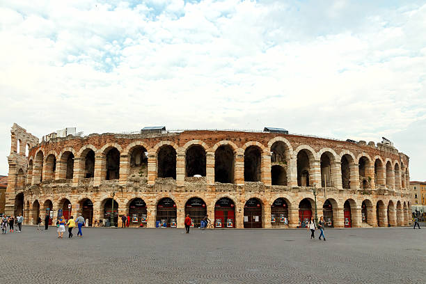Arena di Verona. Ancient Roman arena is located on the main square of...