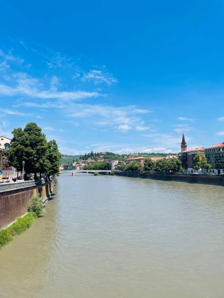 Verona river stock photo