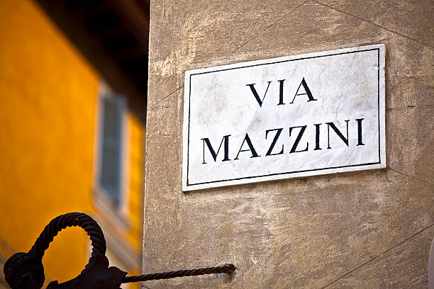 Verona, Via Mazzini, Italy stock photo