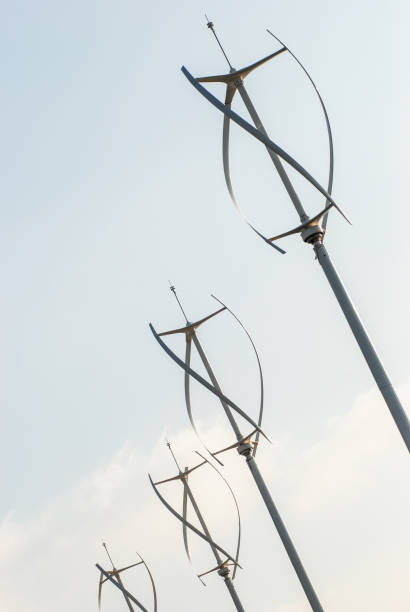 Vertical axis wind turbines Vertical axis wind turbines vertical axis wind turbine stock pictures, royalty-free photos & images