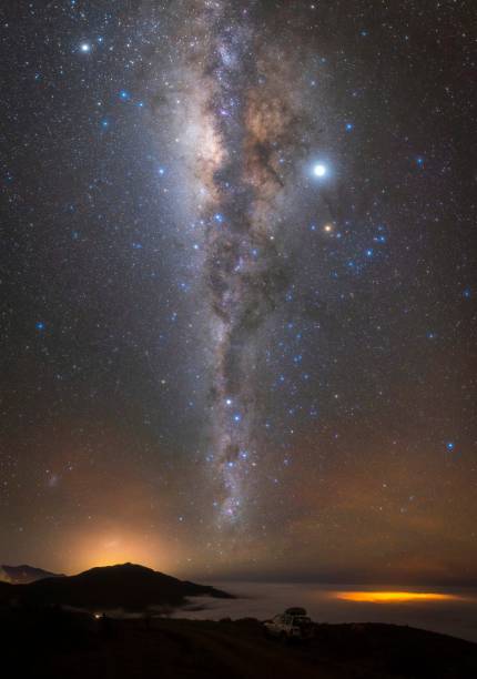 Vertical Milky Way stock photo