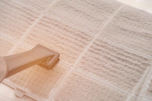 Very Dirty Filterheavy Dust Dirty And Cleaning By Bush Suction