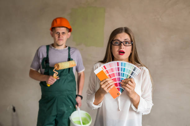 cleaning white exterior painted brick walls