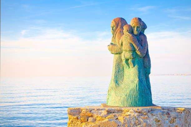 Viareggio coast, symbol of family and marriage stock photo