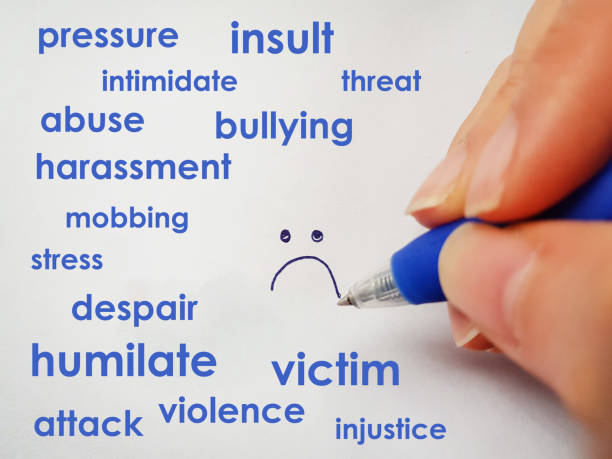 Victims of bullying stock photo
