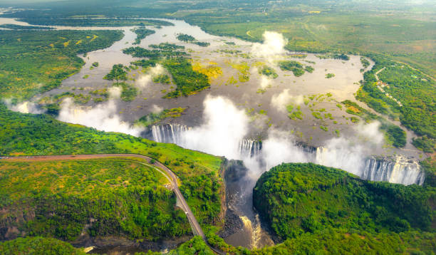 Victoria Falls in Zimbabwe stock photo