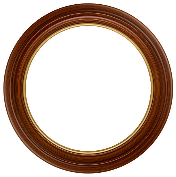 Victorian Round Picture Frame.  Isolated on White with Clipping Path stock photo