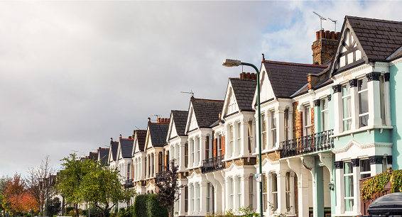 Victorian Terraced Houses In North London Stock Photo 