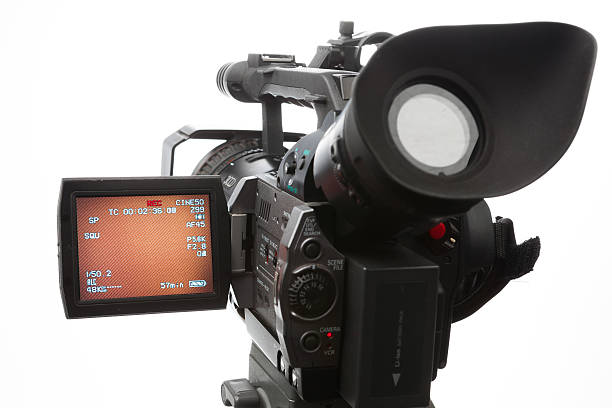 video camera with screen stock photo