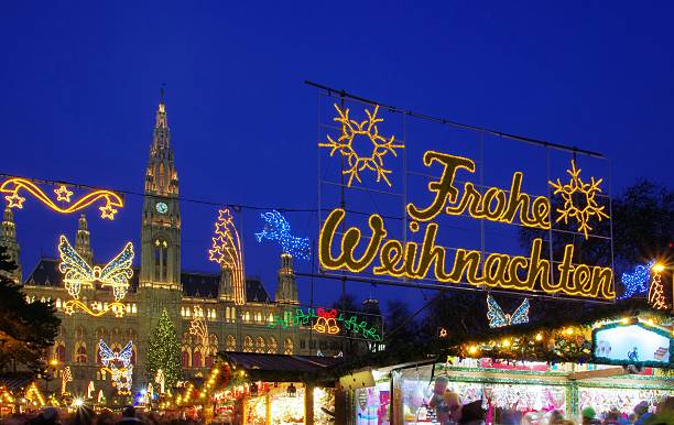 Vienna christmas market stock photo