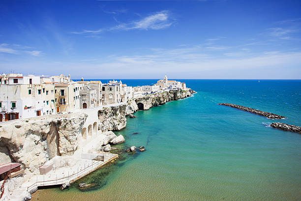 Vieste town, Puglia, Italy Italian village of Vieste, Puglia, Southern Italy puglia stock pictures, royalty-free photos & images