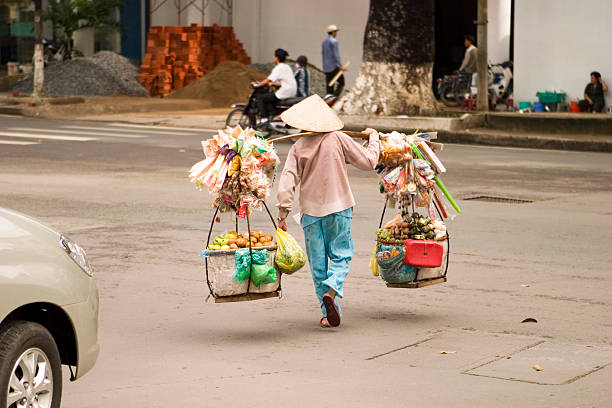 Vietnamese Street Vendor stock photo