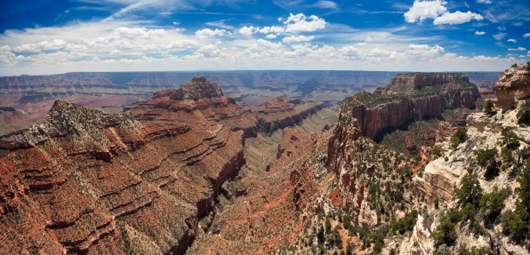 Panoramic view from the North rim of the Grand Canyon.