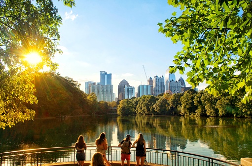 View from Piedmont park, Midtown, Atlanta, GA, United State