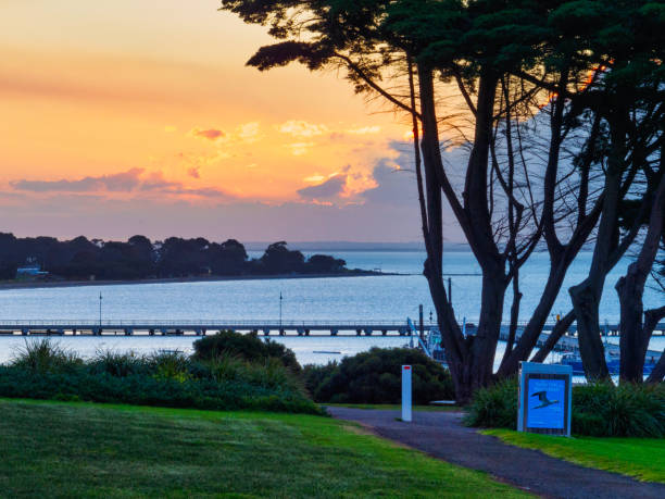 View from The Foreshore - Portarlington stock photo