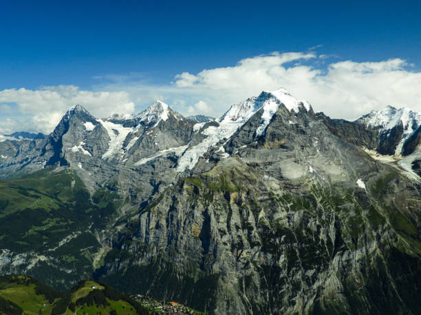 View from the top of the Schilthorn in Switzerland stock photo