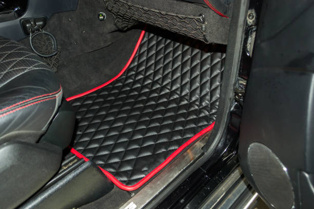 A View Of A Part Of The Interior Of The Car Door Handle From