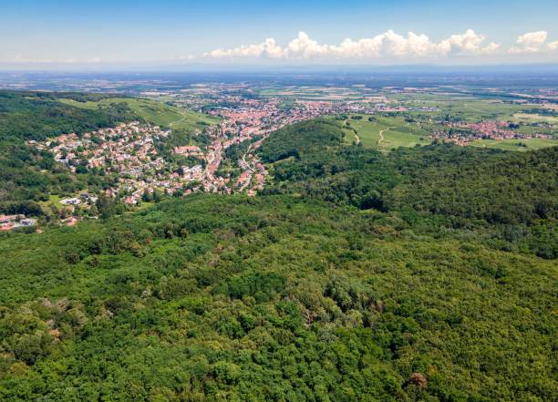View of Andlau viallage, Alsace region in France stock photo
