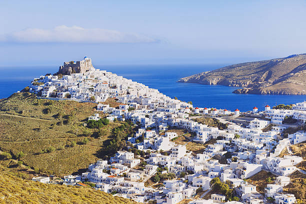 View of Astypalaia island, Greece stock photo