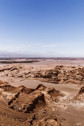 Picturesque and cosmic canyon in Atacama desert, Chile