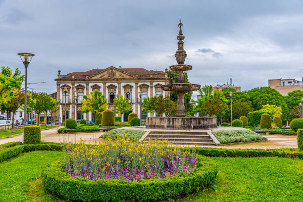 view of campo das hortas park in braga, portugal - braga imagens e fotografias de stock