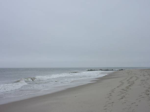 View of Deserted Beach stock photo
