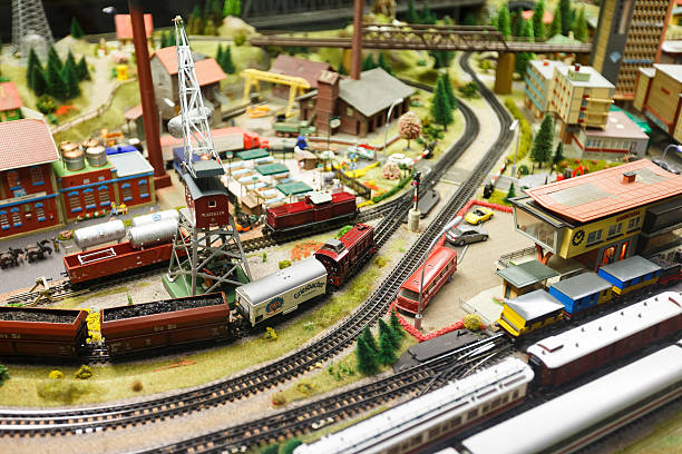 View of model railway in Dresden stock photo