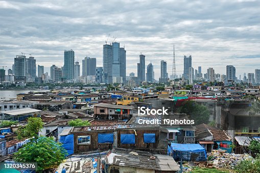 istock View of Mumbai skyline over slums in Bandra suburb 1320345376