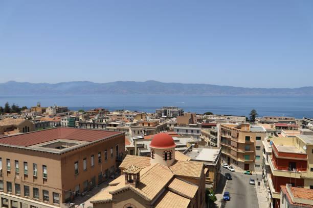 View of Reggio di Calabria stock photo