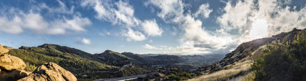 View of Rocky Peaks in San Fernando Valley California stock photo