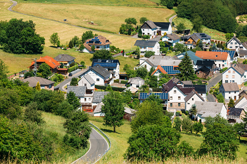 View Of Small Picturesque Village In Germany