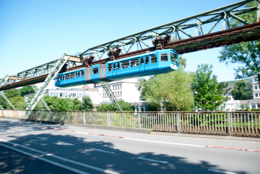 View of Suspension Railway in Schwebebahn Wuppertal, Germamy