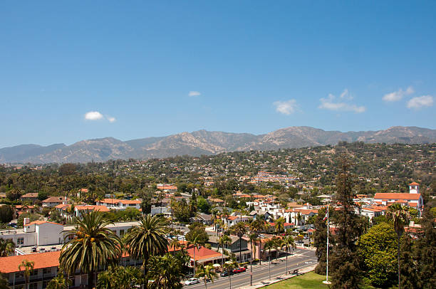 View of the city of Santa Barbara, California, USA stock photo