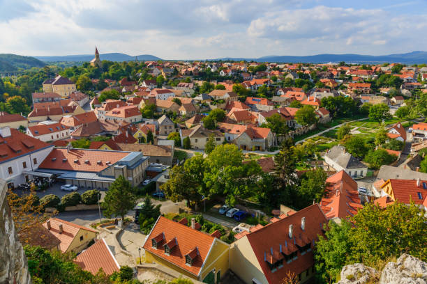 View of the city of Veszprem stock photo