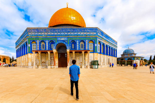 View of the Dome Of the Rock. stock photo