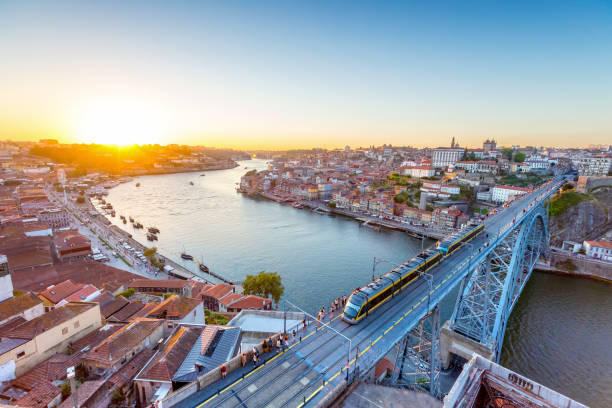 View of the historic city of Porto, Portugal stock photo