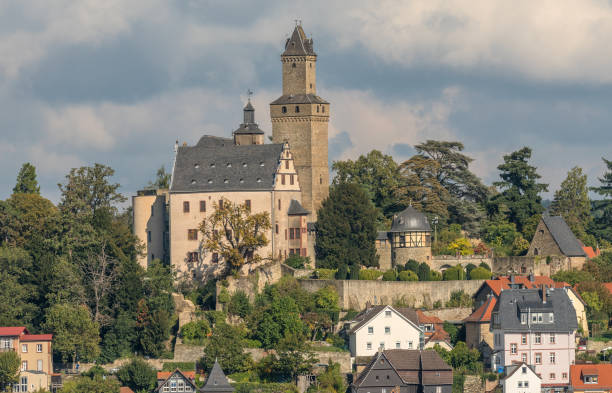 View of the old town and castle of Kronberg im Taunus, Germany stock photo