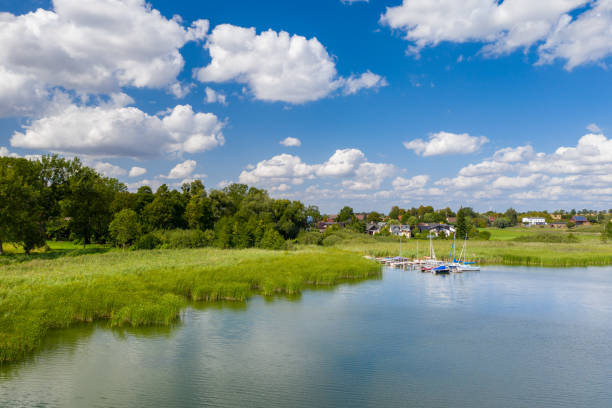 View of the Uckersee in the Uckermark stock photo