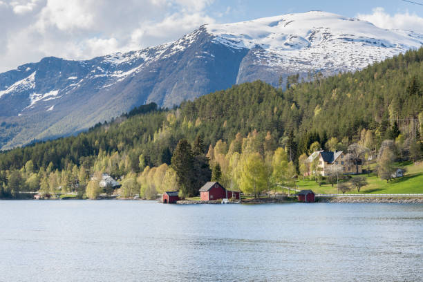 View on  Hornindalsvatnet - Norway. stock photo