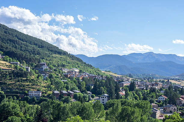 View on the Alp village stock photo