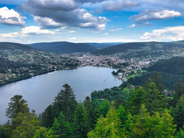 View on the lake Gerardmer, France View on the lake Gerardmer, France lorraine stock pictures, royalty-free photos & images