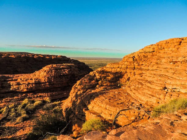 View over Kings Canyon in Northern Territory, Australia stock photo