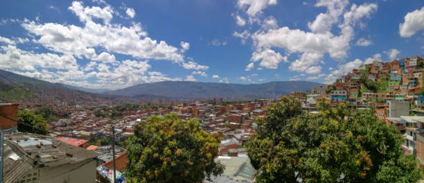 View over Medellin, Colombia stock photo