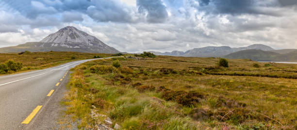 View over the Errigal Mountain and the Landscape stock photo