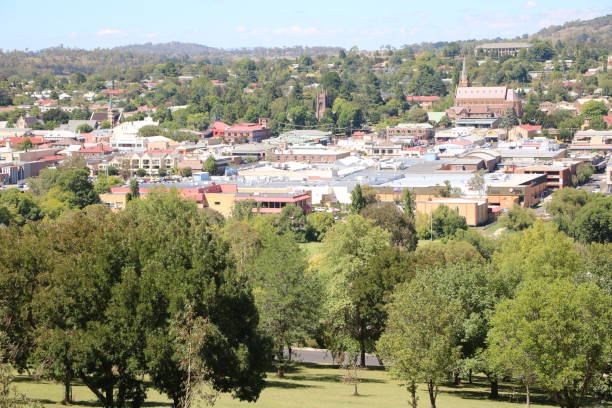 View to Armidale in New South Wales, Australia stock photo