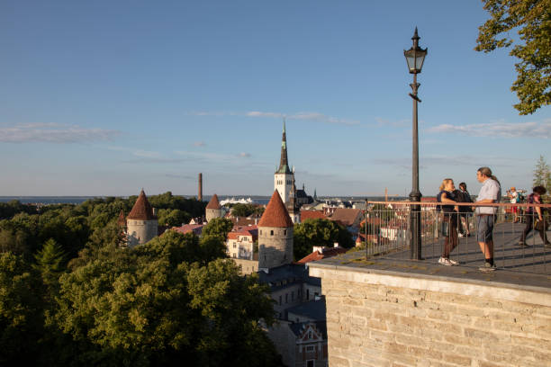 View to the Tallinn old town, Estonia stock photo